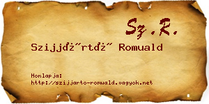 Szijjártó Romuald névjegykártya